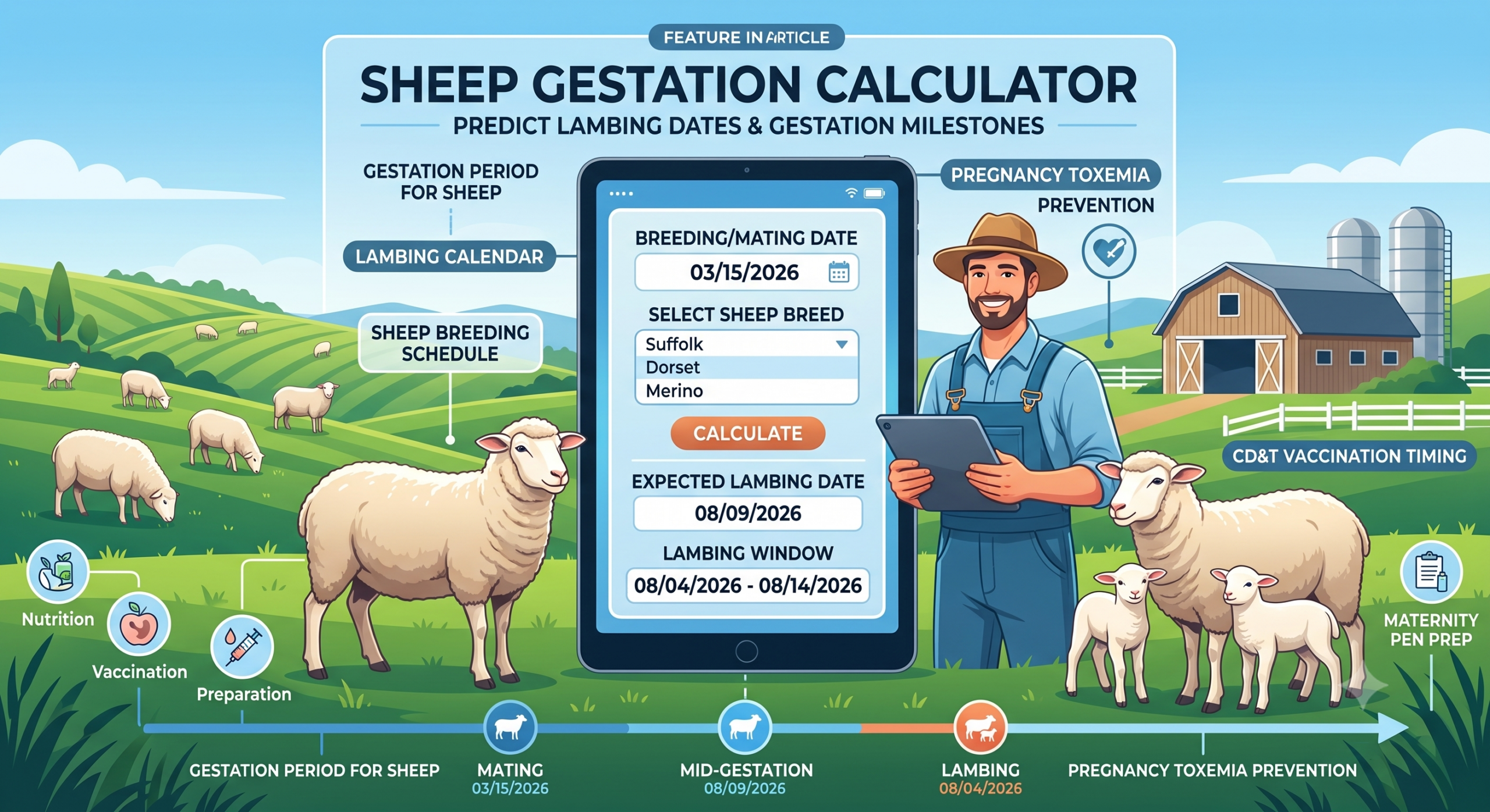 sheep gestation calculator