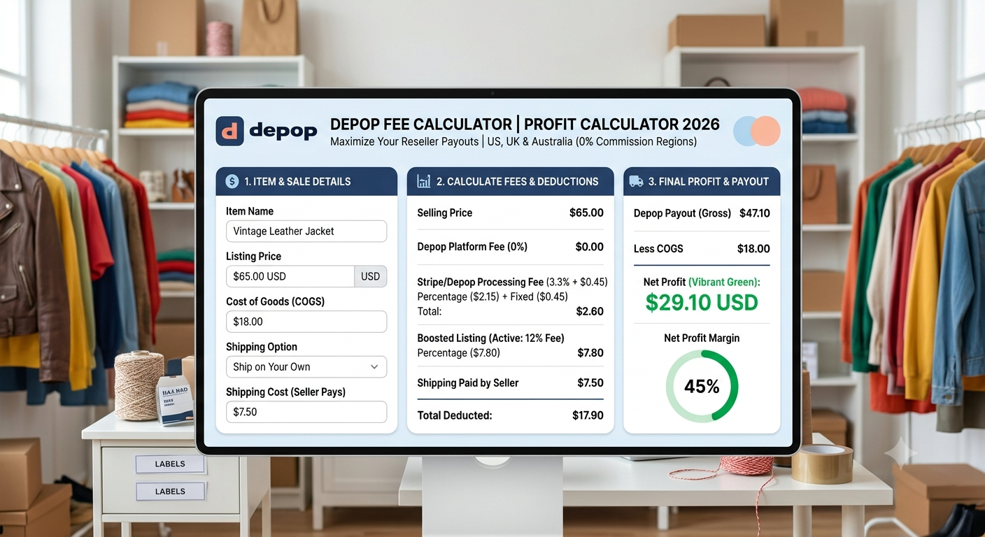depop fee calculator